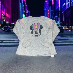 Girls Long Sleeve Minnie Mouse Tee (S 5/6)